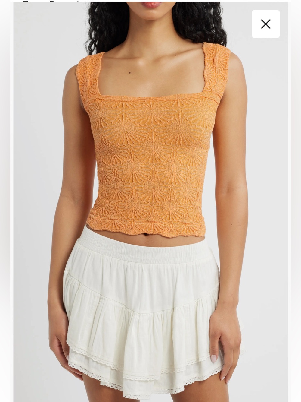 NWOT Free People Love Letter Floral Knit Cami